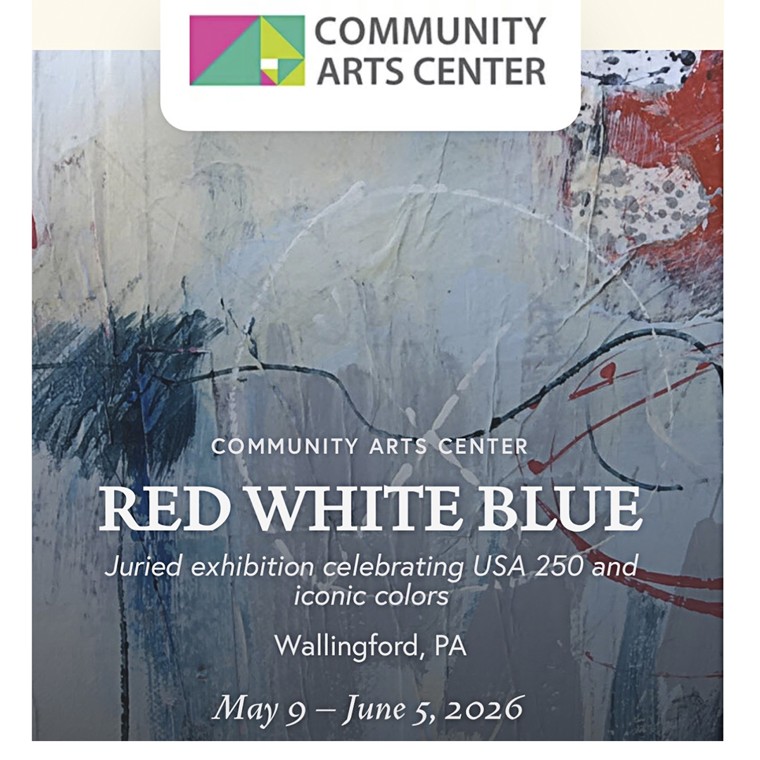 Nancy Larison and Joyce Berger Red White Blue art show